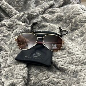 Converse Gold Aviator Sunglasses